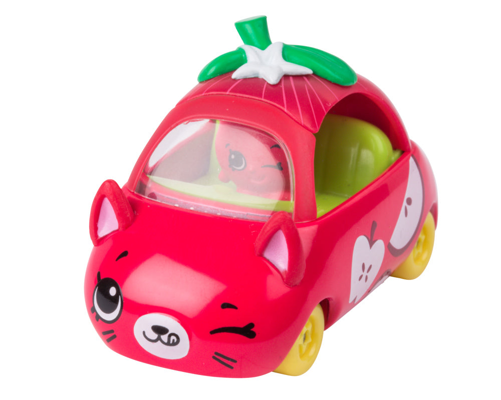 CUTIE CARS SHOPKINS S2 W2 SINGLE PACK QT2-16 APPLEMOBILE