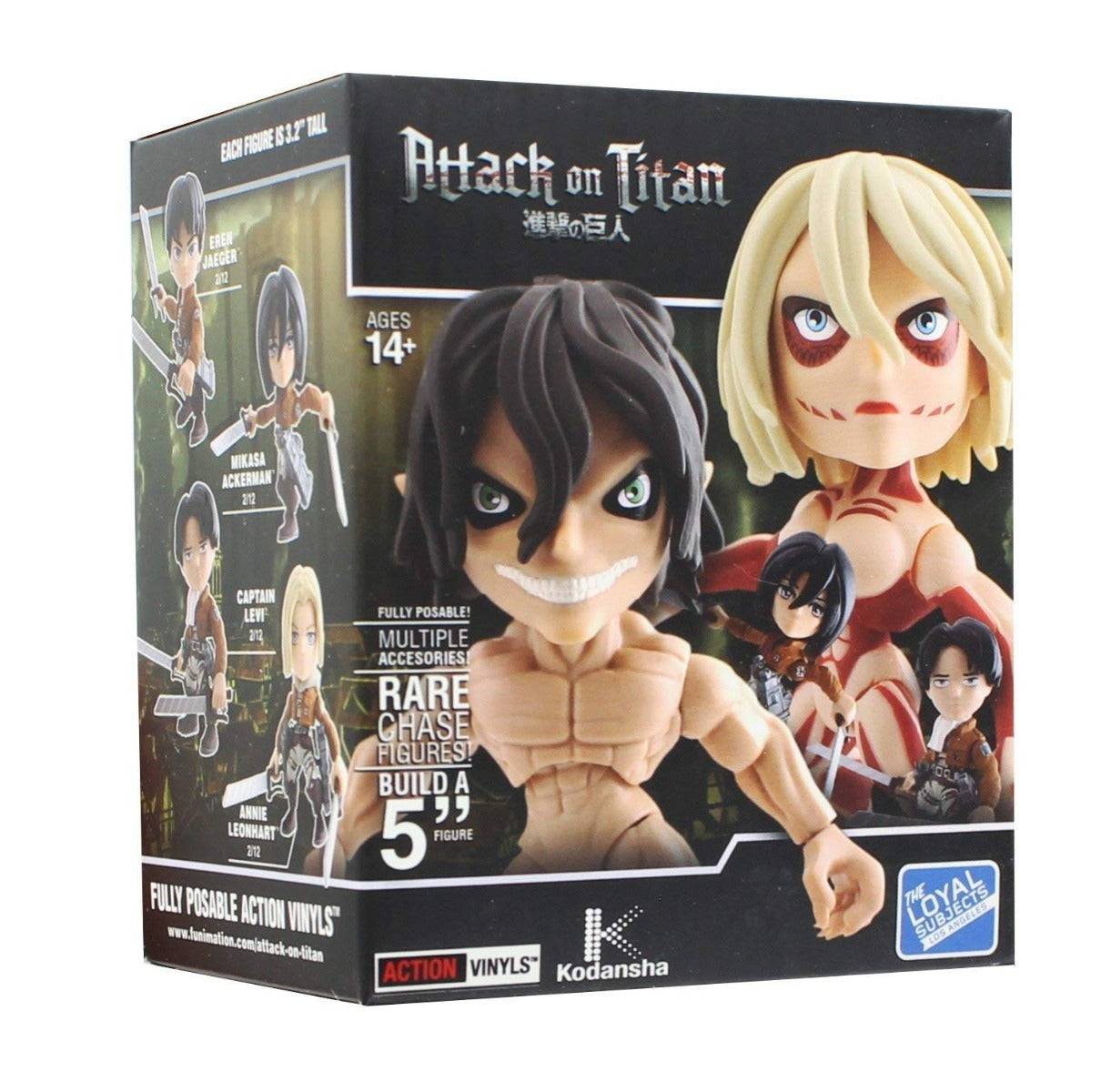 ATTACK ON TITAN WAVE 1 ACTION VINYLS PDQ CASE