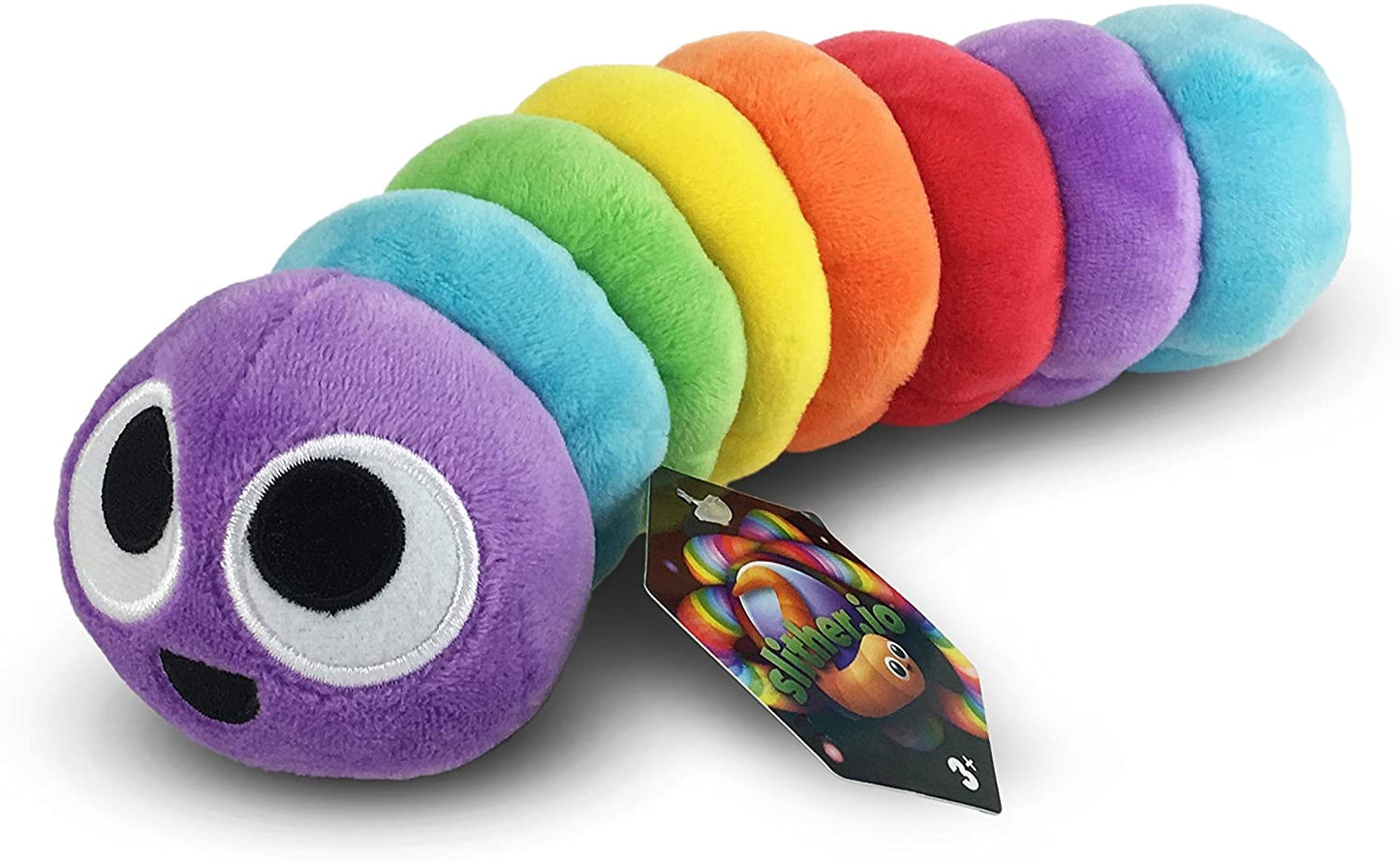 SLITHER.IO 8" BENDABLE PLUSH RAINBOW