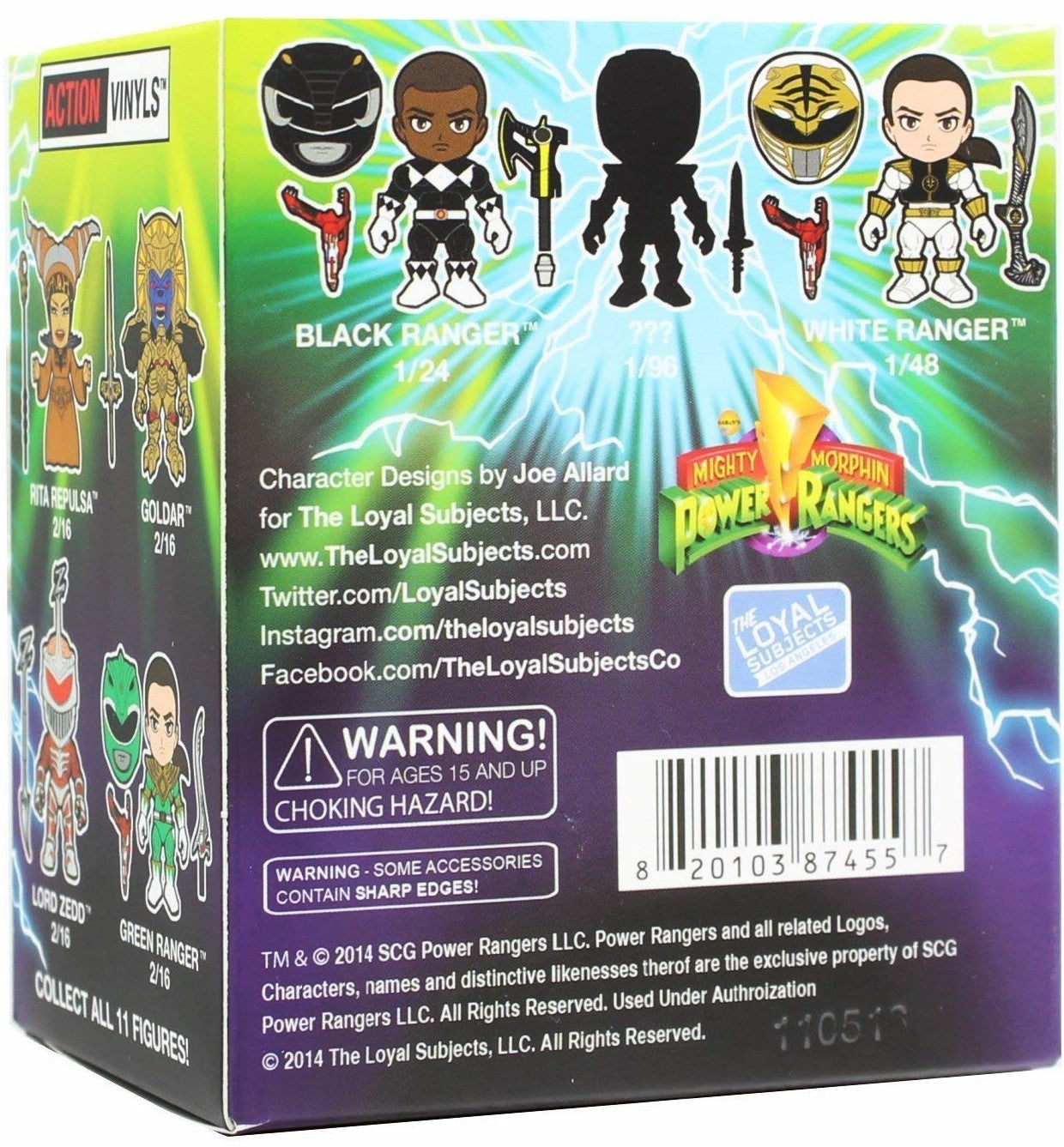 MIGHTY MORPHIN POWER RANGERS WAVE 1 ACTION VINYLS PDQ CASE