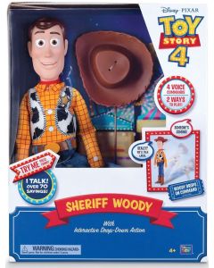 TOY STORY 4 SHERIFF WOODY with Interactive Drop-Down Action