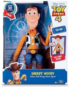 TOY STORY 4 SHERIFF WOODY Deluxe Pull-String Action Figure