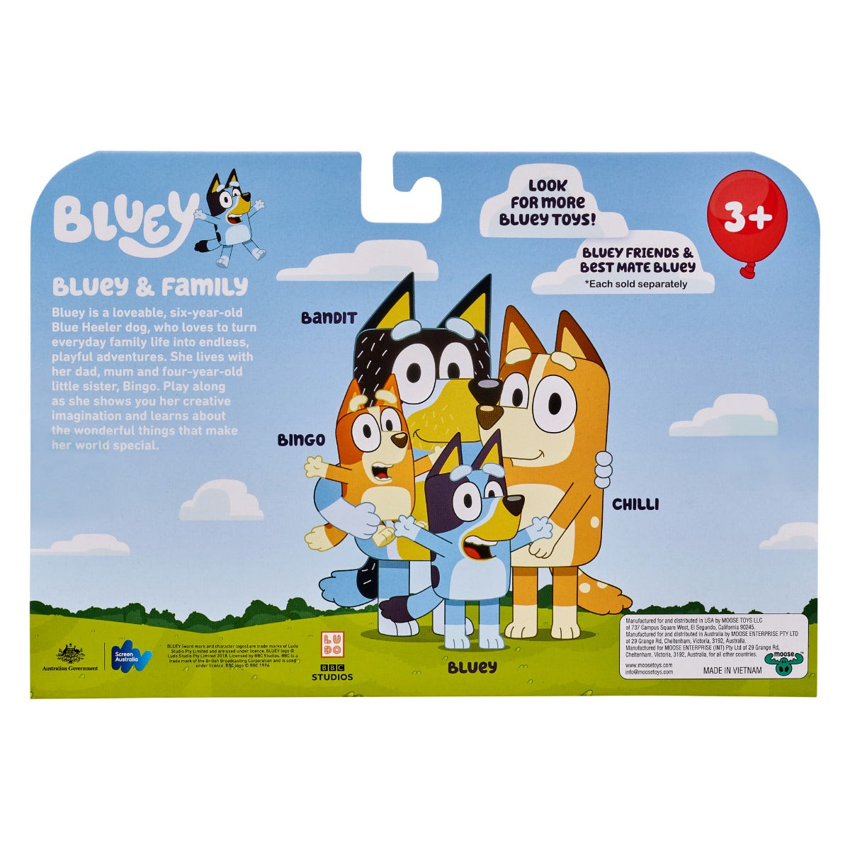 BLUEY & FAMILY 4 PACK FIGURINE SET