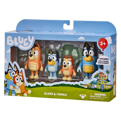 BLUEY & FAMILY 4 PACK FIGURINE SET