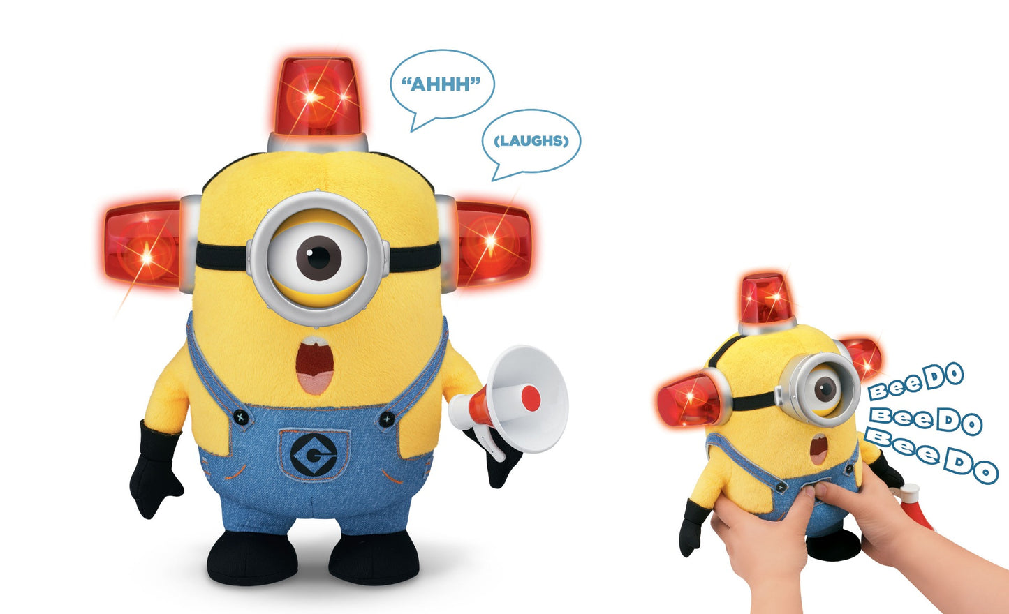 DESPICABLE ME BEE-DOO FIREMAN MINION TALKING PLUSH