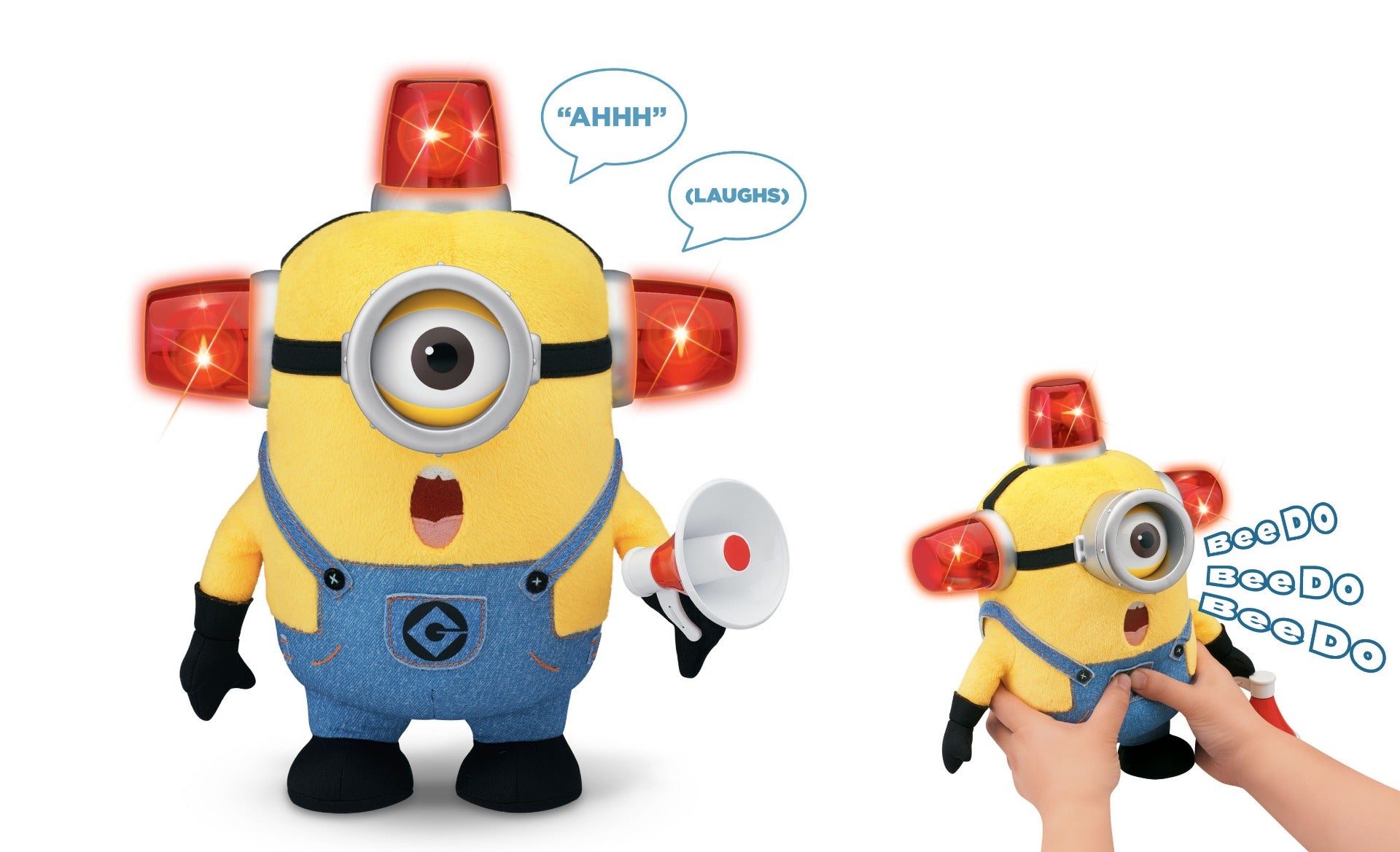 DESPICABLE ME BEE-DOO FIREMAN MINION TALKING PLUSH