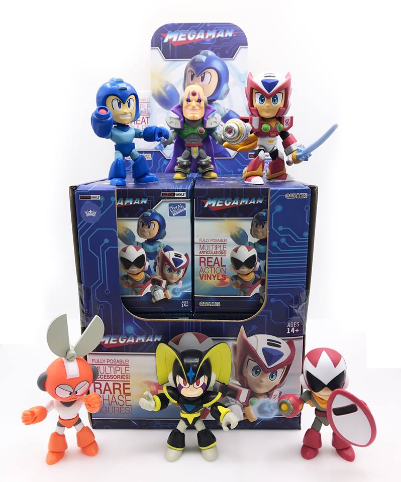 MEGAMAN WAVE 1 ACTION VINYLS PDQ CASE