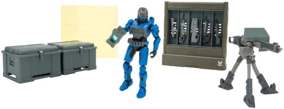 HALO 4” Mission Pack UNSC Checkpoint with Spartan Gungir + Elite Mercenary