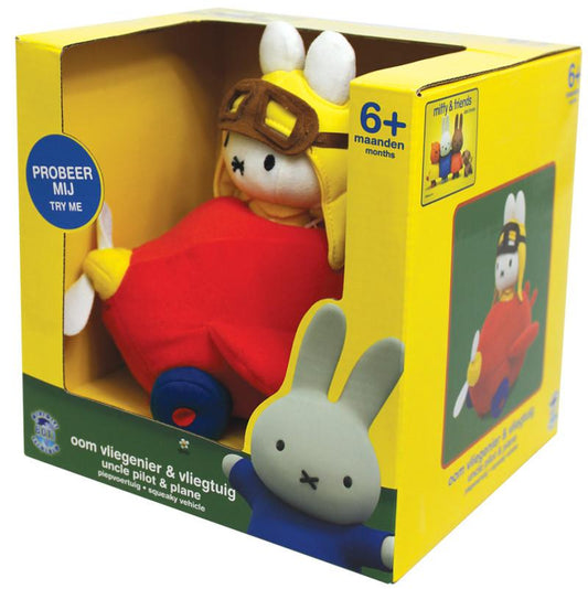 MIFFY SQUEAKY VEHICLE UNCLE PILOT & PLANE