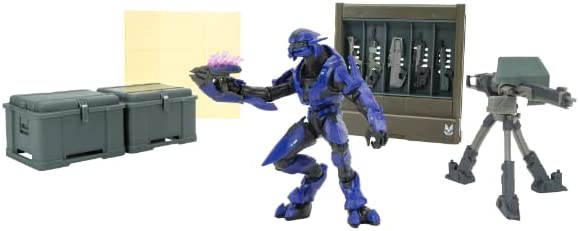 HALO 4” Mission Pack UNSC Checkpoint with Spartan Gungir + Elite Mercenary