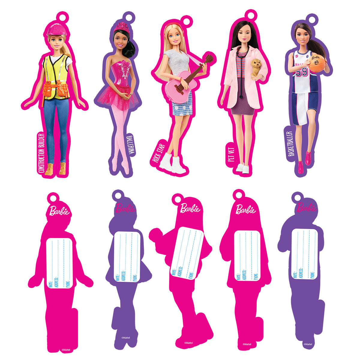 BARBIE BAG TAGS ASSORTED