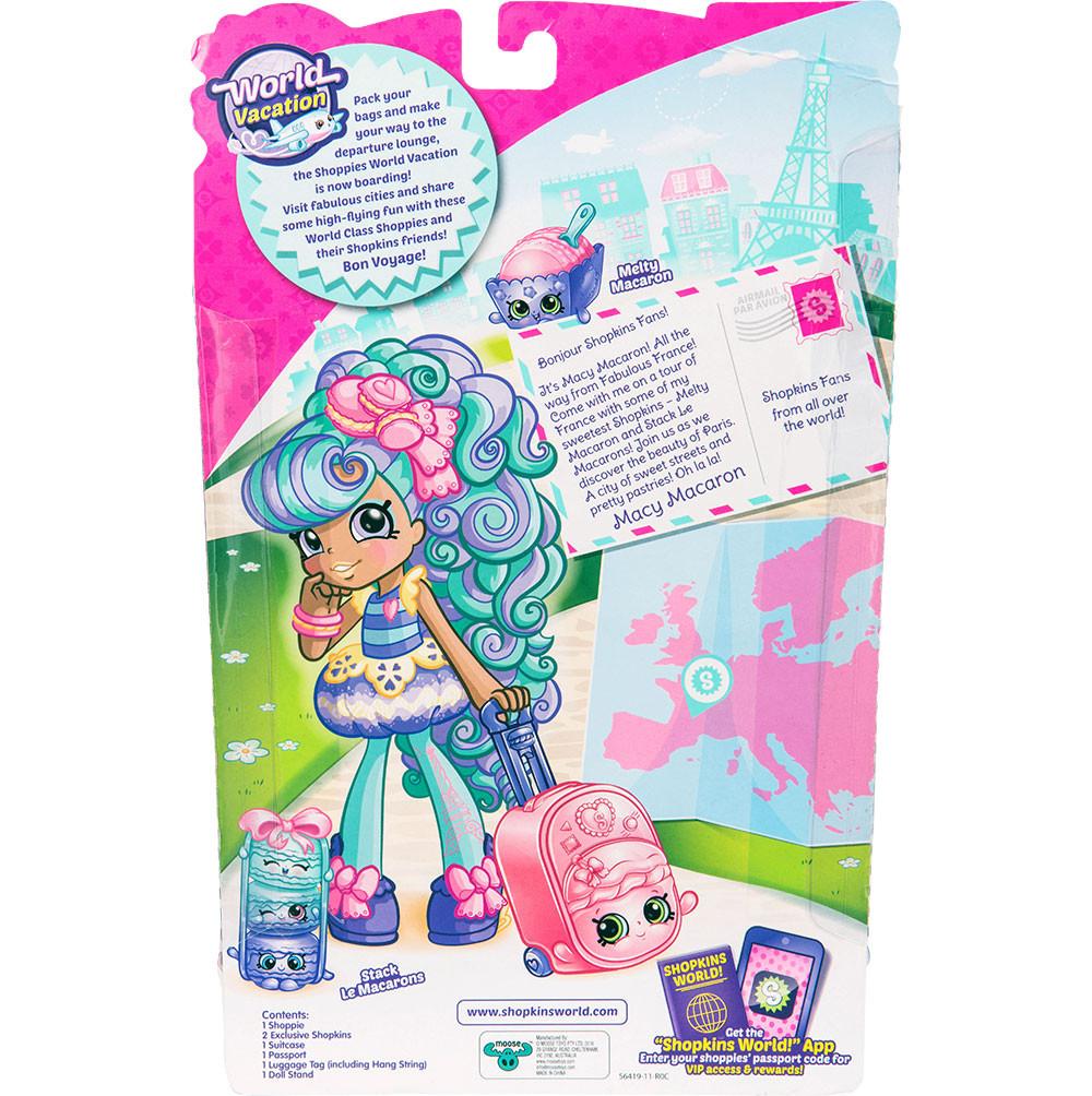 SHOPKINS SHOPPIES S8 W1 THEMED DOLL SINGLE PACK MACY MACARON