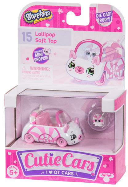 CUTIE CARS SHOPKINS S1 SINGLE PACK #15 LOLLIPOP SOFT TOP