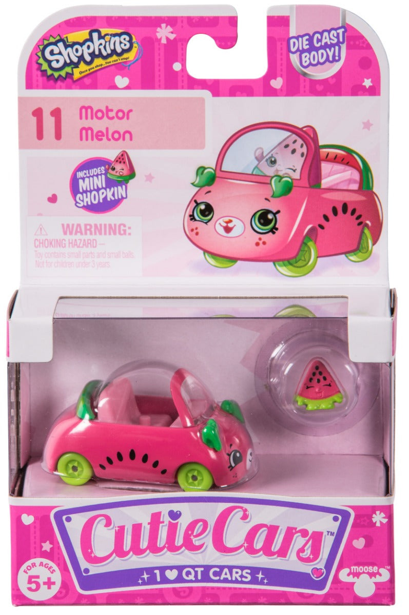 CUTIE CARS SHOPKINS S1 SINGLE PACK #11 MOTOR MELON