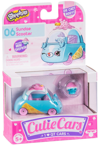 CUTIE CARS SHOPKINS S1 SINGLE PACK #06 SUNDAE SCOOTER