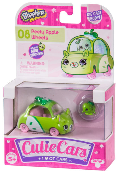 CUTIE CARS SHOPKINS S1 SINGLE PACK #08 PEELY APPLE WHEELS