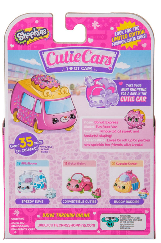 CUTIE CARS SHOPKINS S1 SINGLE PACK #05 DONUT EXPRESS