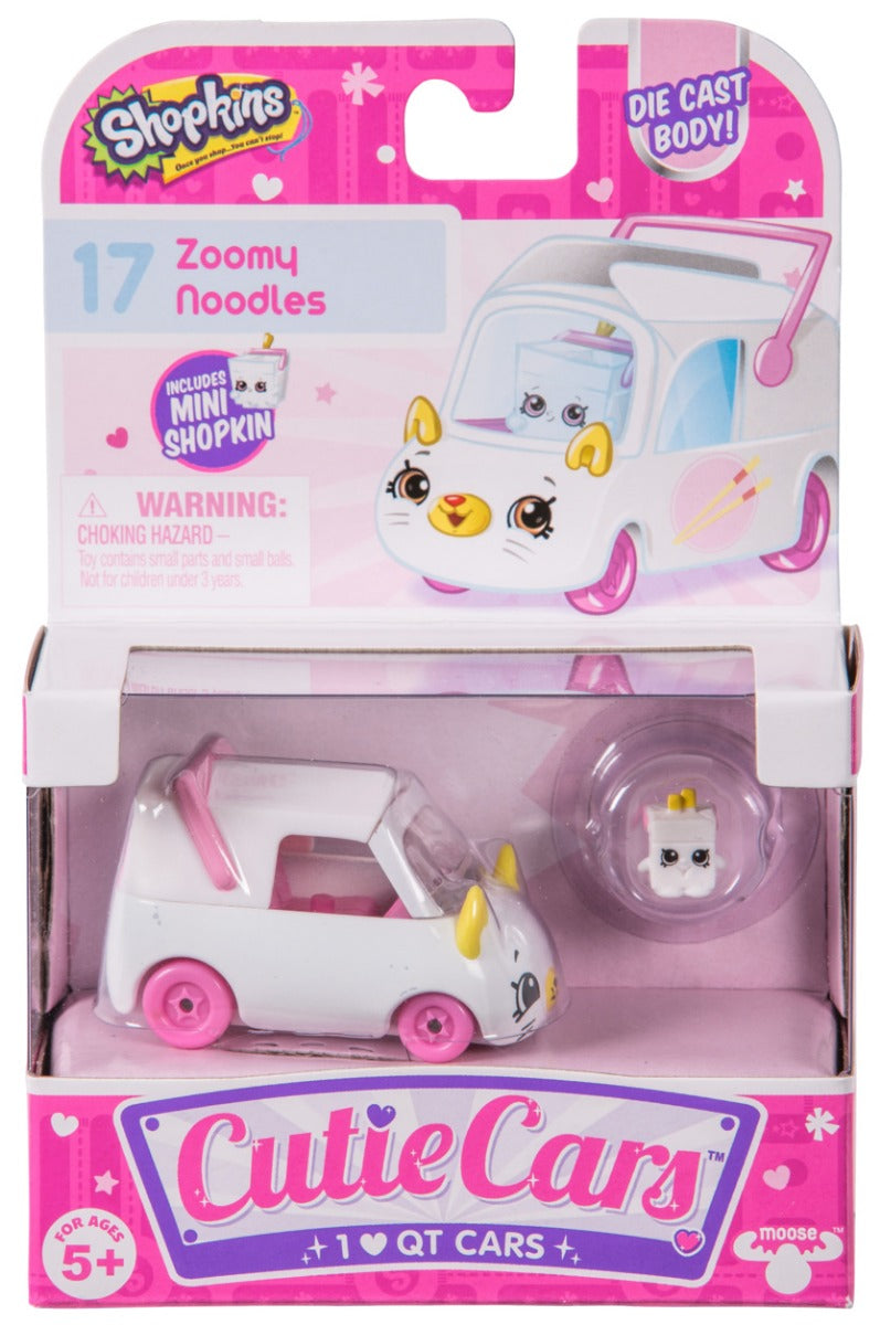 CUTIE CARS SHOPKINS S1 SINGLE PACK #17 ZOOMY NOODLES