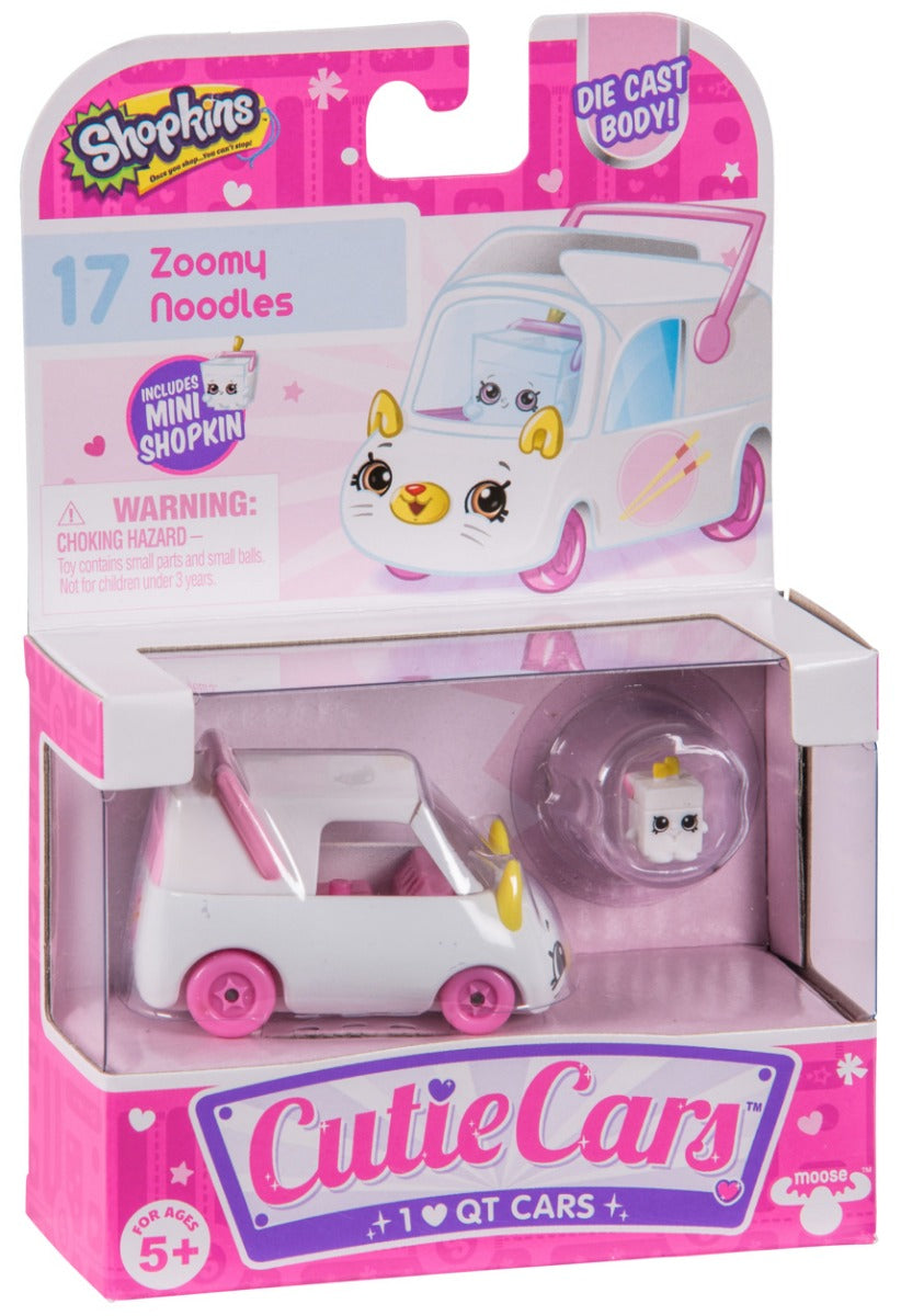 CUTIE CARS SHOPKINS S1 SINGLE PACK #17 ZOOMY NOODLES