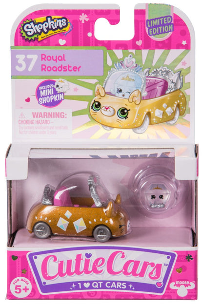 CUTIE CARS SHOPKINS S1 SINGLE PACK #37 ROYAL ROADSTER 
