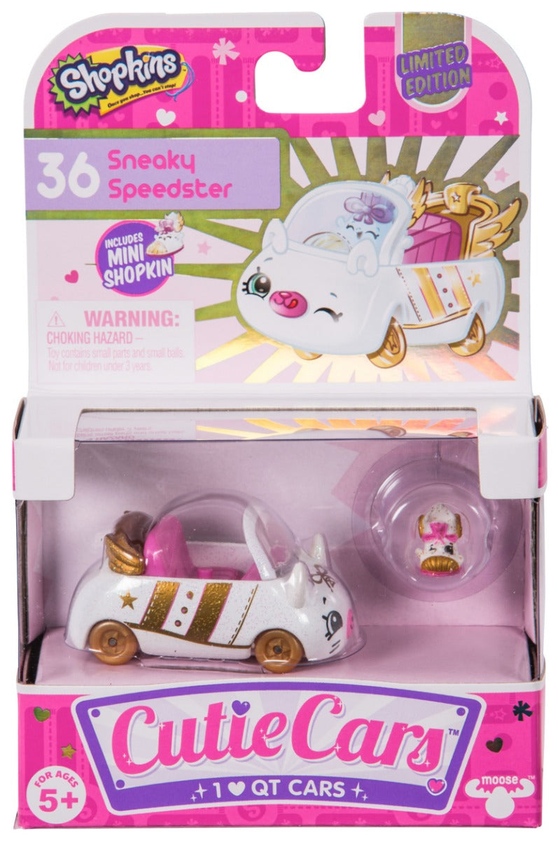 CUTIE CARS SHOPKINS S1 SINGLE PACK #36 SNEAKY SPEEDSTER