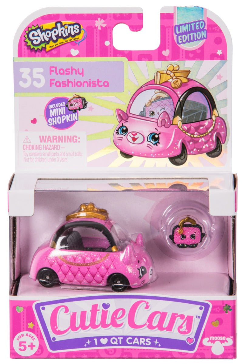 CUTIE CARS SHOPKINS S1 SINGLE PACK #35 FLASHY FASHIONISTA