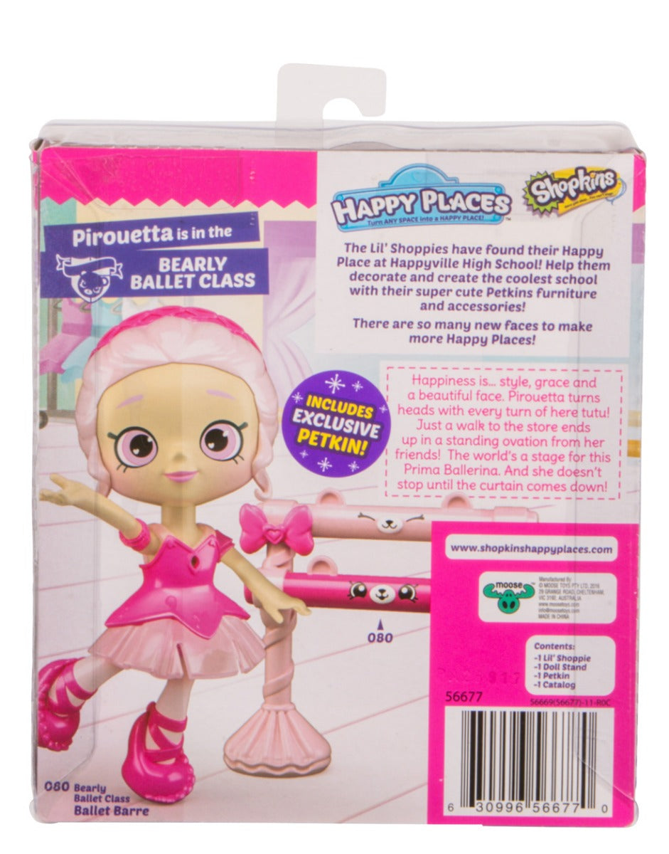 HAPPY PLACES SHOPKINS S4 W1 DOLL SINGLE PACK PIROUETTA