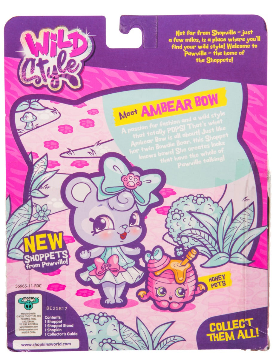 SHOPKINS SHOPPETS S9 W1 SINGLE PACK AMBEAR BOW