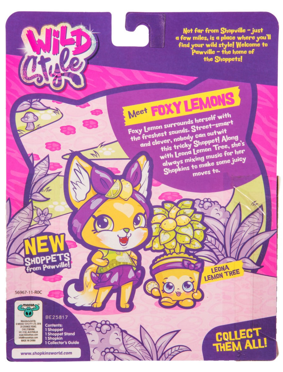SHOPKINS SHOPPETS S9 W1 SINGLE PACK FOXY LEMONS
