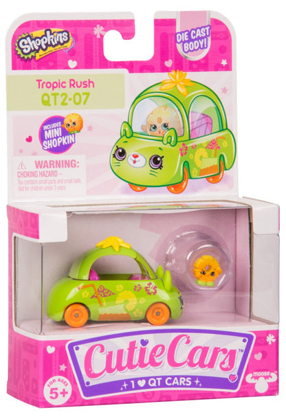 CUTIE CARS SHOPKINS S2 W1 SINGLE PACK QT2-07 TROPIC RUSH