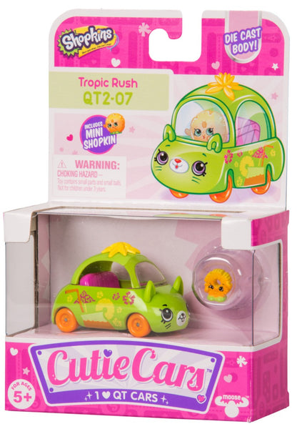 CUTIE CARS SHOPKINS S2 W1 SINGLE PACK QT2-07 TROPIC RUSH