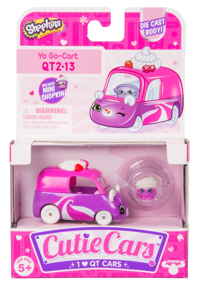 CUTIE CARS SHOPKINS S2 W1 SINGLE PACK QT2-12 YO GO-CART