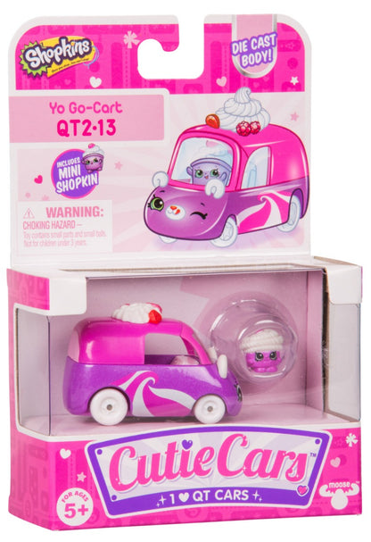 CUTIE CARS SHOPKINS S2 W1 SINGLE PACK QT2-12 YO GO-CART