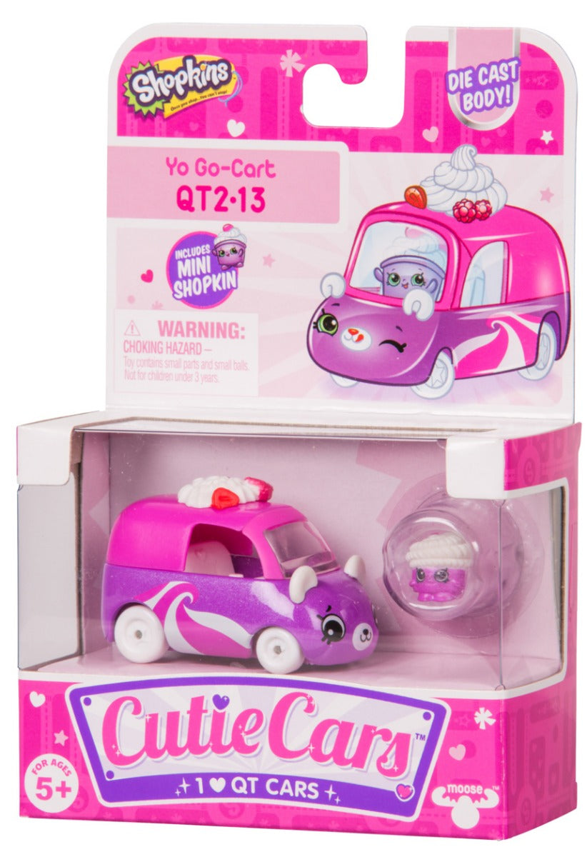 CUTIE CARS SHOPKINS S2 W1 SINGLE PACK QT2-12 YO GO-CART