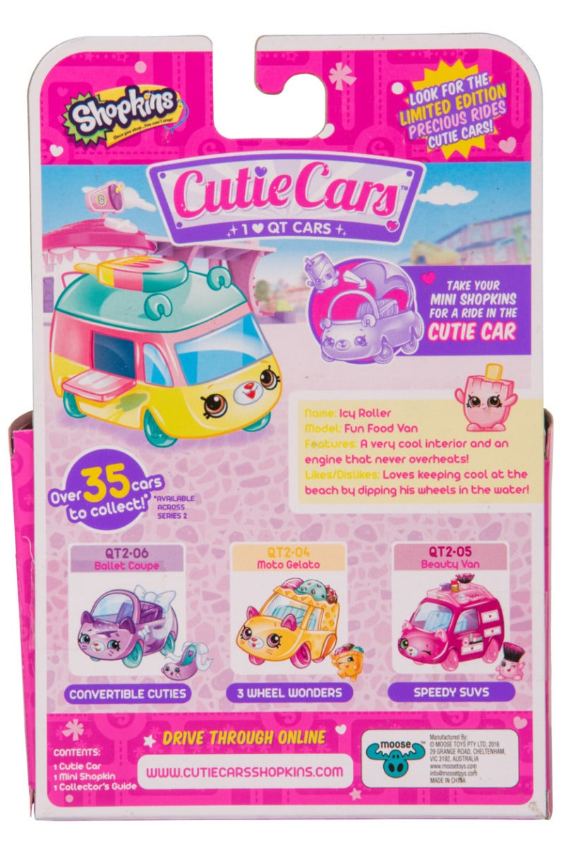 CUTIE CARS SHOPKINS S2 W1 SINGLE PACK QT2-17 ICY ROLLER