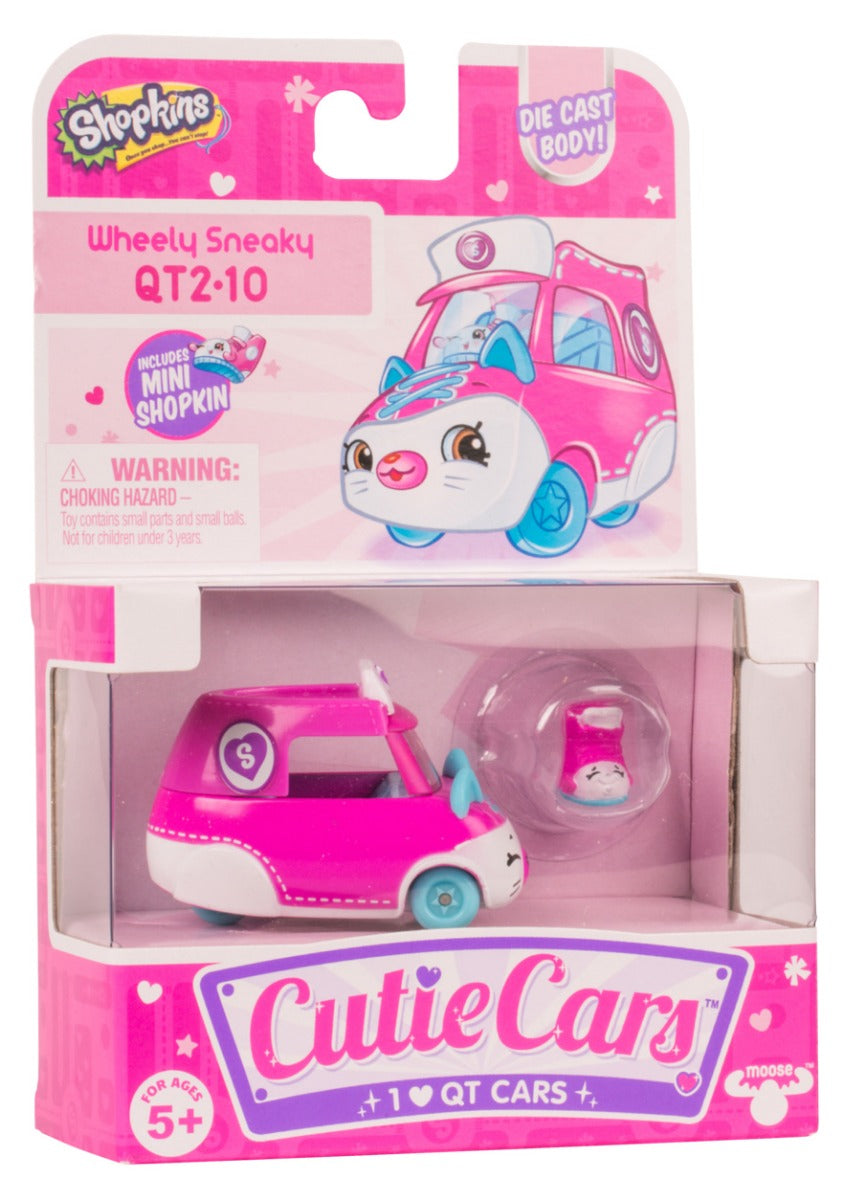 CUTIE CARS SHOPKINS S2 W1 SINGLE PACK QT2-10 WHEELY SNEAKY