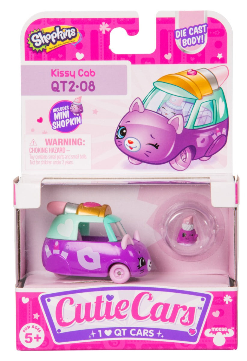 CUTIE CARS SHOPKINS S2 W1 SINGLE PACK QT2-08 KISSY CAB
