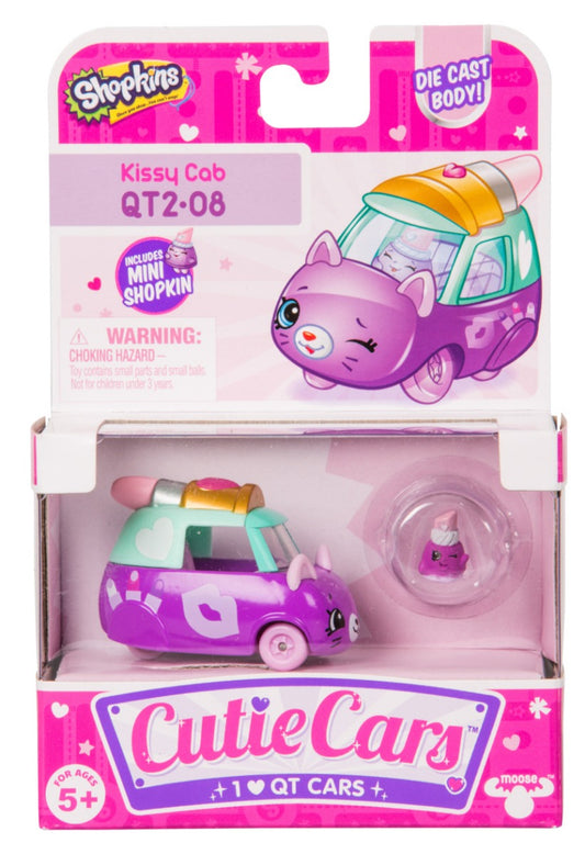 CUTIE CARS SHOPKINS S2 W1 SINGLE PACK QT2-08 KISSY CAB