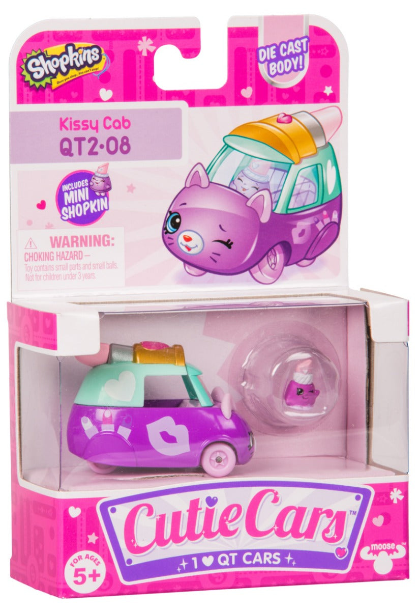 CUTIE CARS SHOPKINS S2 W1 SINGLE PACK QT2-08 KISSY CAB