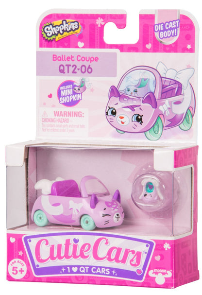 CUTIE CARS SHOPKINS S2 W1 SINGLE PACK QT2-06 BALLET COUPE