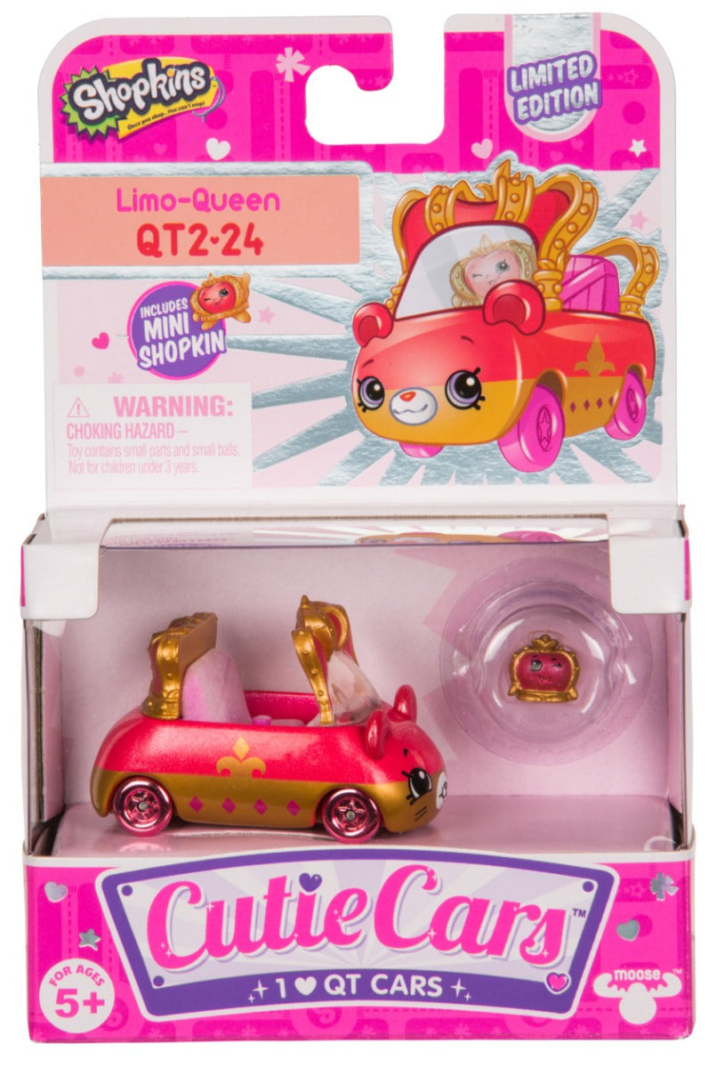 CUTIE CARS SHOPKINS S2 W1 SINGLE PACK QT2-24 LIMO-QUEEN
