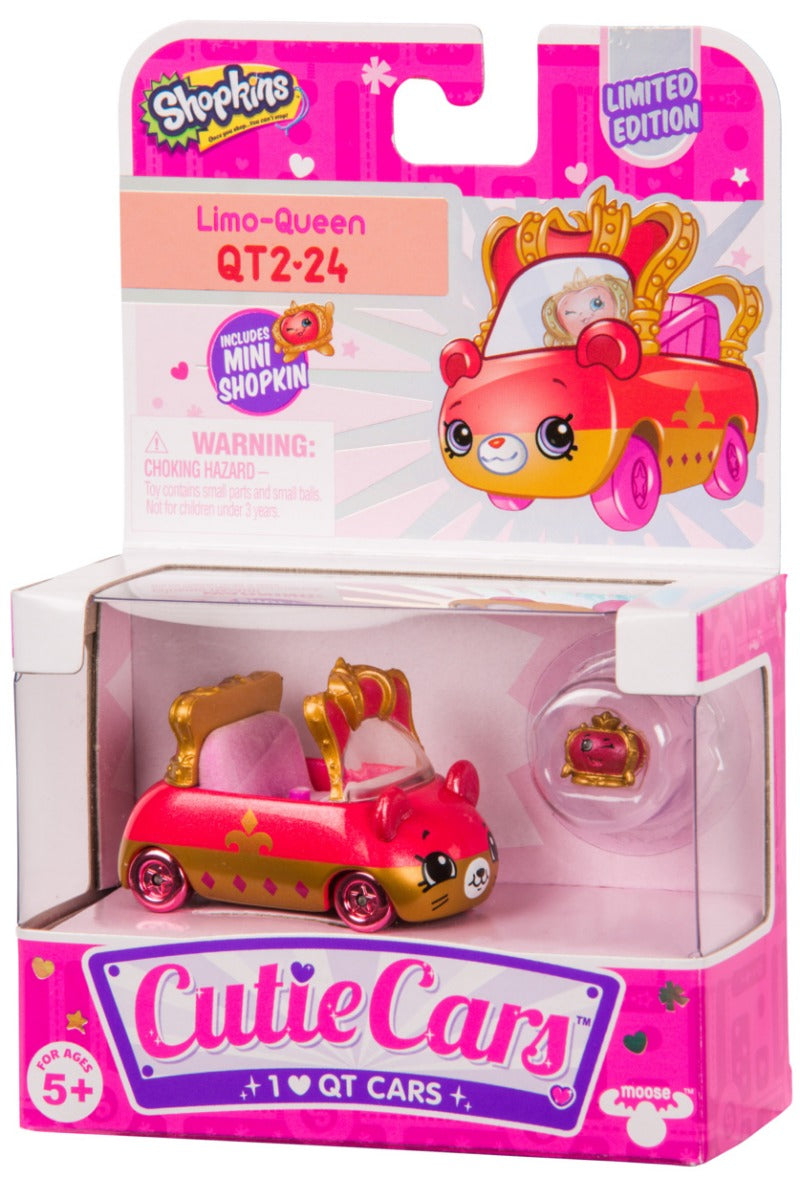 CUTIE CARS SHOPKINS S2 W1 SINGLE PACK QT2-24 LIMO-QUEEN