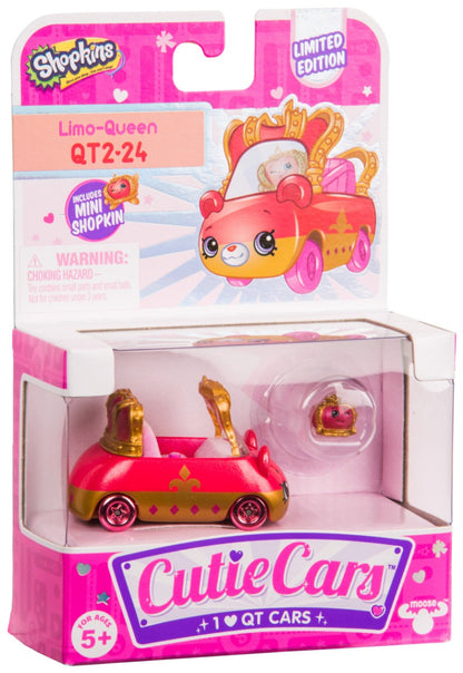 CUTIE CARS SHOPKINS S2 W1 SINGLE PACK QT2-24 LIMO-QUEEN
