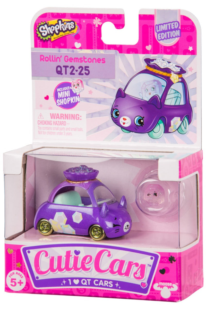 CUTIE CARS SHOPKINS S2 W1 SINGLE PACK QT2-25 ROLLIN' GEMSTONES