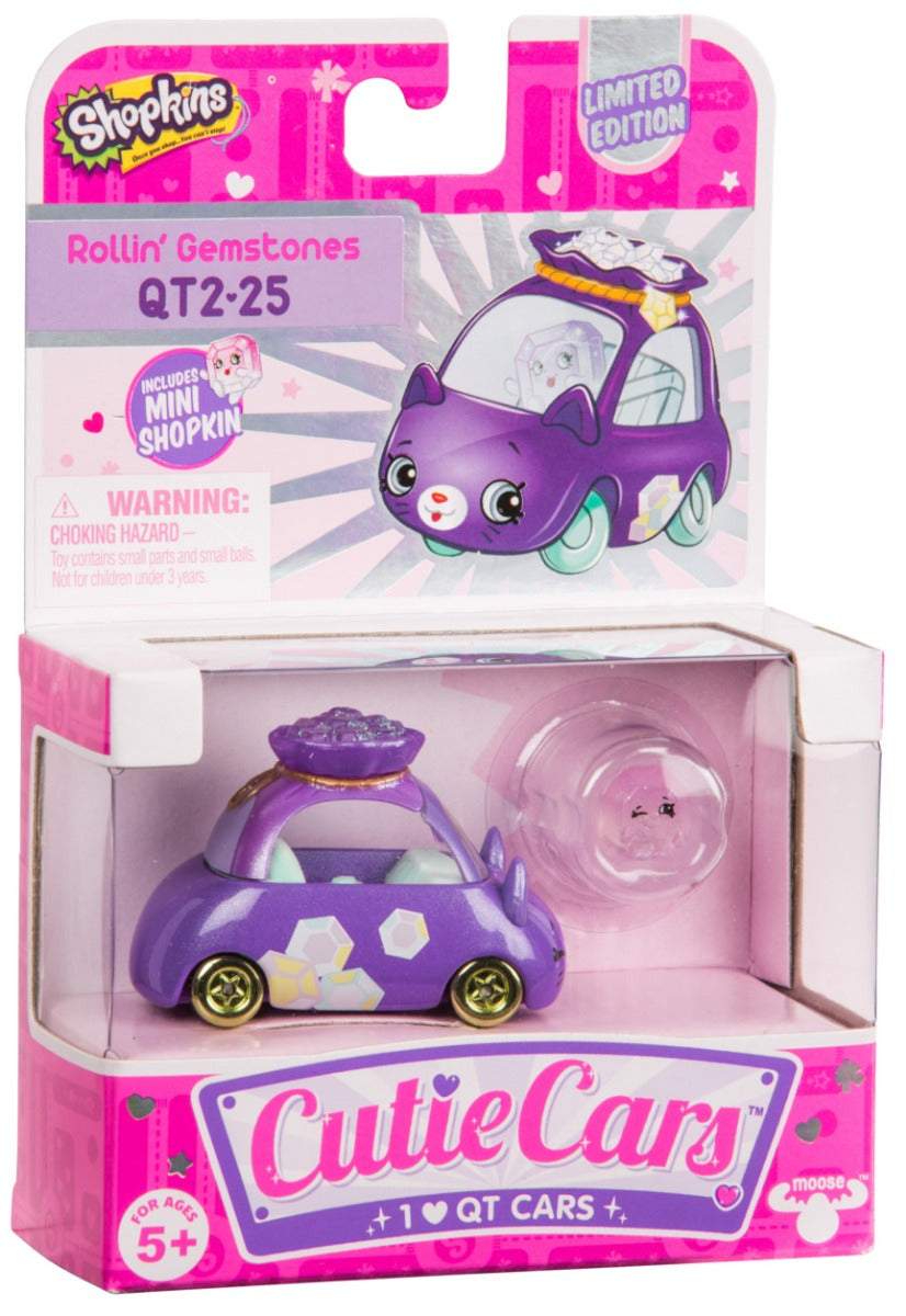 CUTIE CARS SHOPKINS S2 W1 SINGLE PACK QT2-25 ROLLIN' GEMSTONES