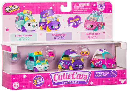 CUTIE CARS SHOPKINS S2 3 PACK SPEEDY STYLE COLLECTION