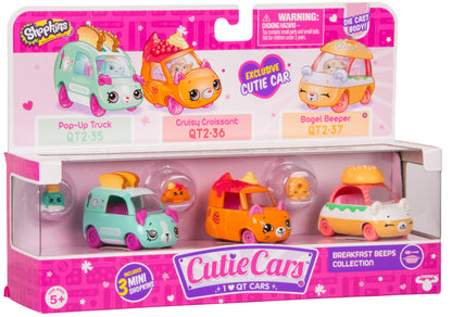 CUTIE CARS SHOPKINS S2 3 PACK BREAKFAST BEEPS COLLECTION