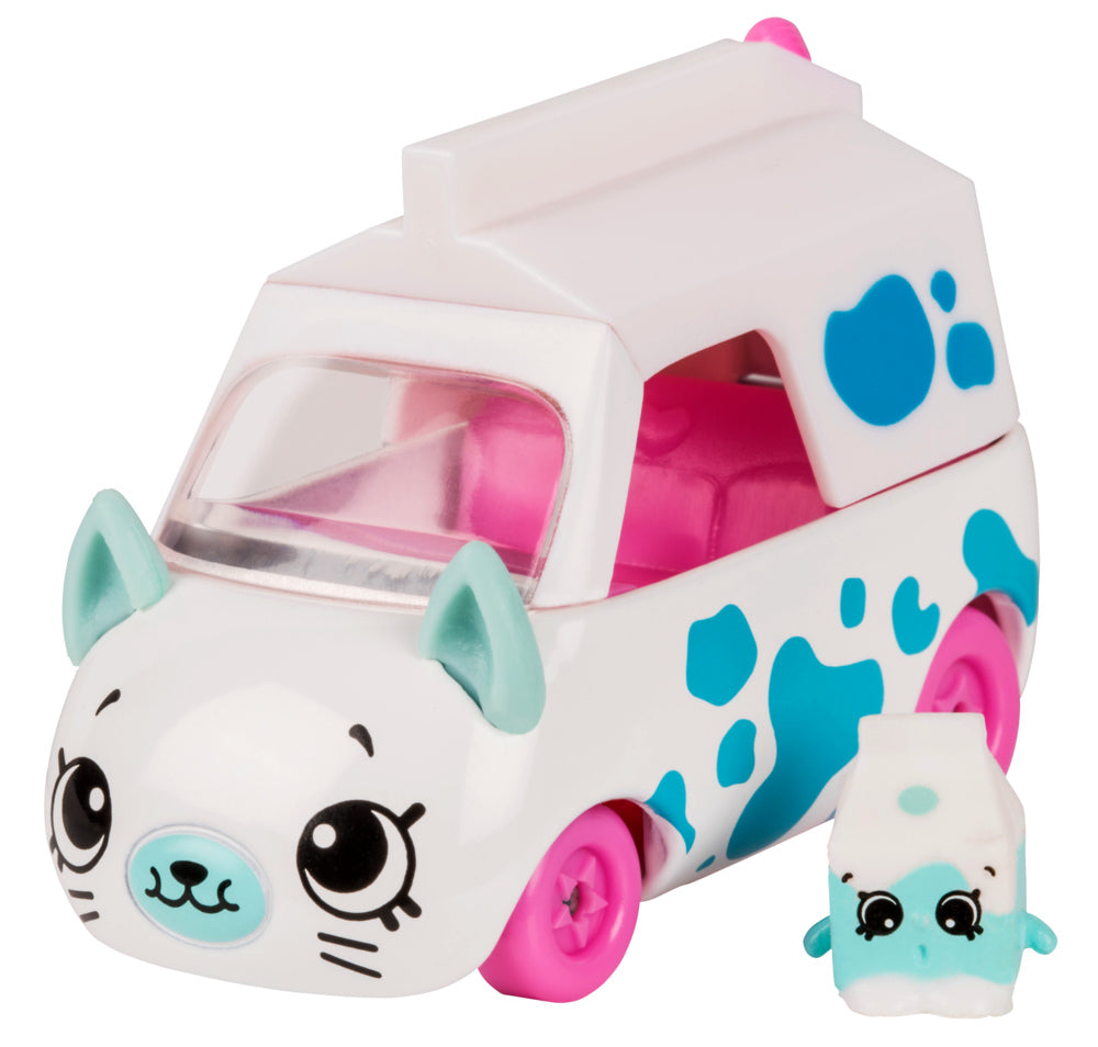 CUTIE CARS SHOPKINS S1 W2 SINGLE PACK #19 MILK MOOVER