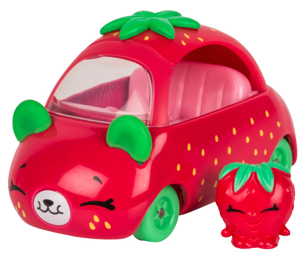 CUTIE CARS SHOPKINS S1 W2 SINGLE PACK #03 STRAWBERRY SPEEDY SEEDS