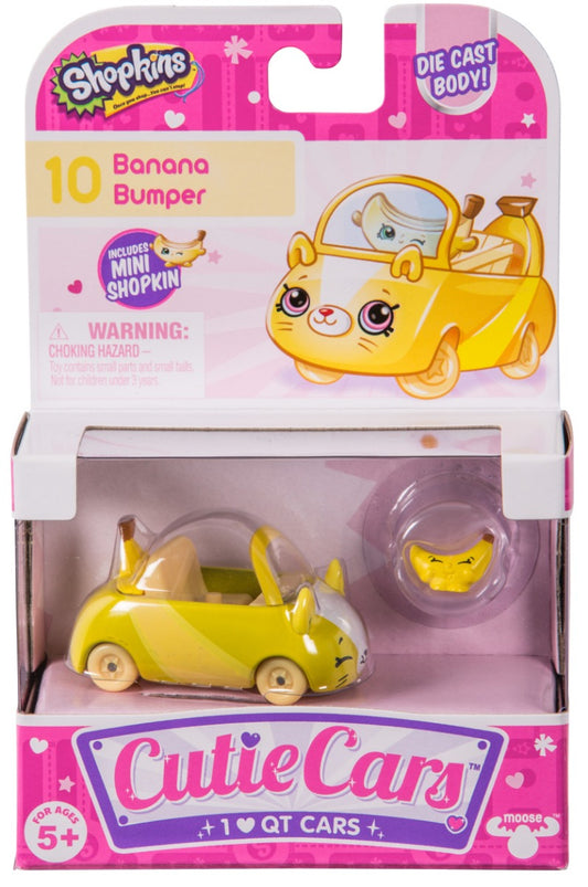 CUTIE CARS SHOPKINS S1 W2 SINGLE PACK #10 BANANA BUMPER